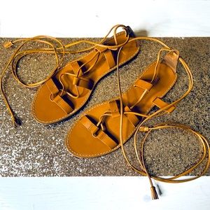 Madewell Boardwalk Ankle Wrap Sandals